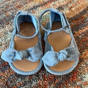 Baby 3-6Mo old navy denim sandals